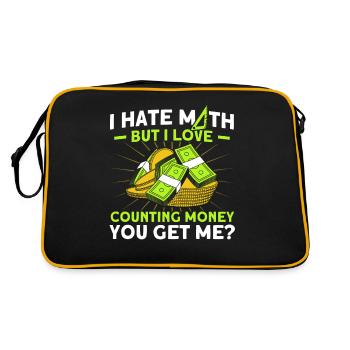Math Mathematics Science Math Gift - Retro Bag - black/gold - Back