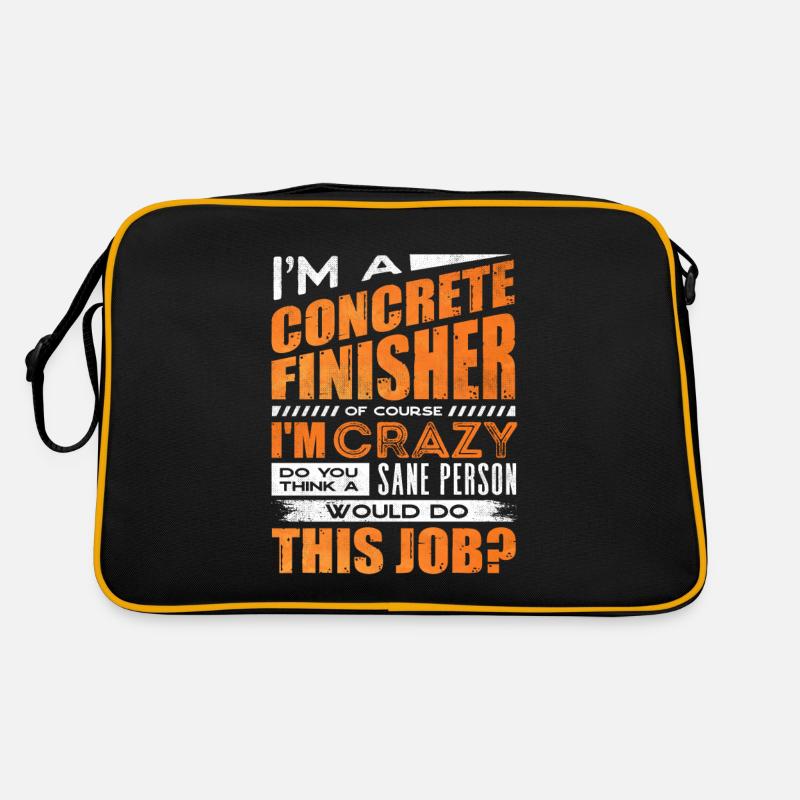 Concrete Finisher Construction Worker Of Course Retro Bag