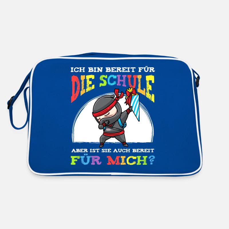 Schulkind Einschulung Ninja Retro Tasche