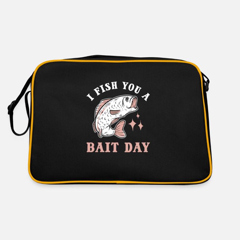I Fish You A Bait Day Fishing Fish Retro Bag