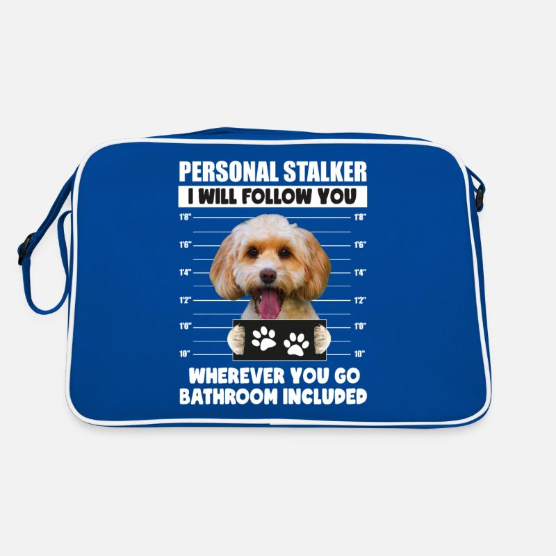 Personal Stalker Dog, Cockapoo, Puppy Lover gift Sac Retro