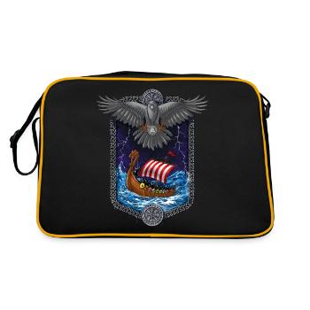 Mythologie nordique Navire viking - Sac Retro - noir/or - Dos