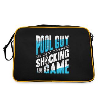Pool Guy Is My Name Shocking Is My Game Cleaner - Sac Retro - noir/or - Dos