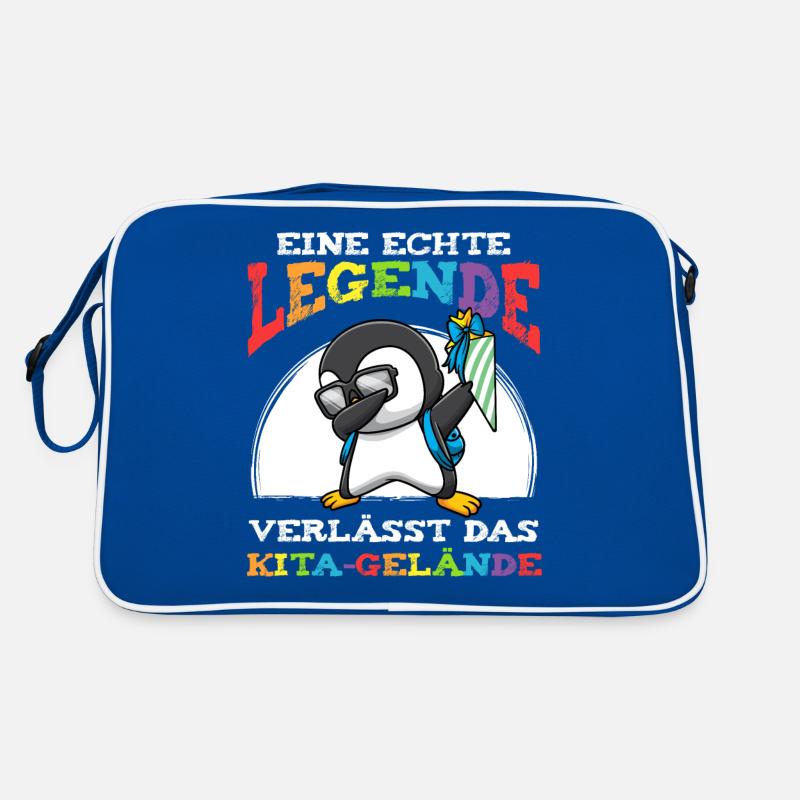 Schulkind Einschulung Pinguin Retro Tasche