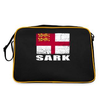 Drapeau de Sark Grunge Drapeau de Sark - Sac Retro - noir/or - Dos