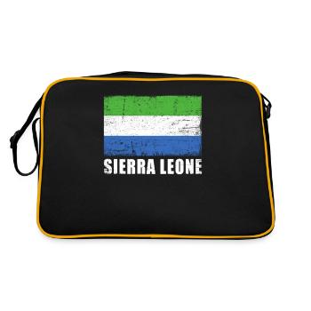 Drapeau de la Sierra Leone Grunge Drapeau de la Sierra Leone - Sac Retro - noir/or - Dos