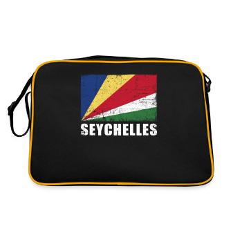 Seychelles Flag Grunge Seychelles Flag - Sac Retro - noir/or - Dos