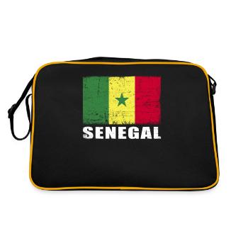 Sénégal Drapeau Grunge Sénégal Drapeau - Sac Retro - noir/or - Dos