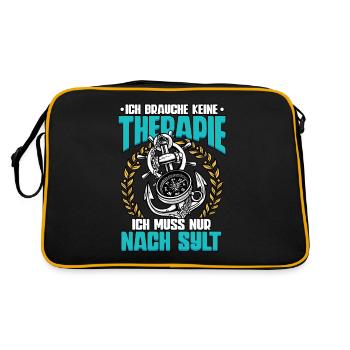 Sylt - Retro Tasche - Schwarz/Gold - Hinten