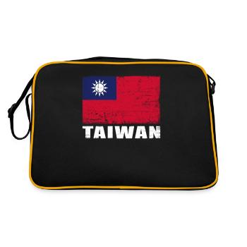 Drapeau de Taïwan Grunge Drapeau de Taïwan - Sac Retro - noir/or - Dos