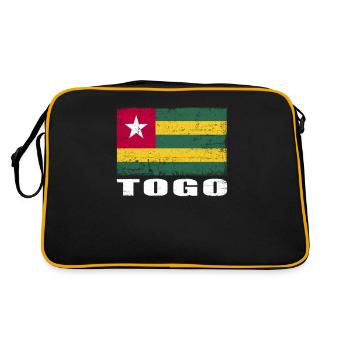 Drapeau du Togo Grunge Drapeau du Togo - Sac Retro - noir/or - Dos