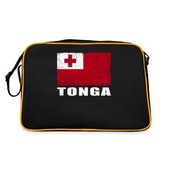 Tonga Flag Grunge Tonga Flag - Retro Bag - black/gold - Back