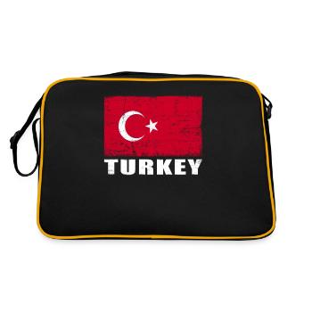 Drapeau de la Turquie Grunge Drapeau de la Turquie - Sac Retro - noir/or - Dos