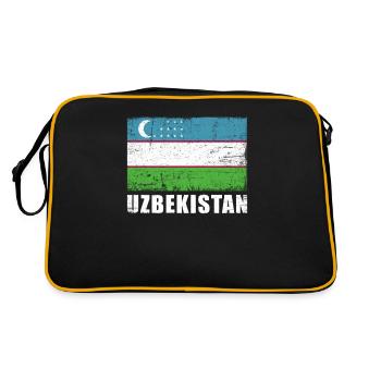 Drapeau de l’Ouzbékistan Grunge Drapeau de l’Ouzbékistan - Sac Retro - noir/or - Dos