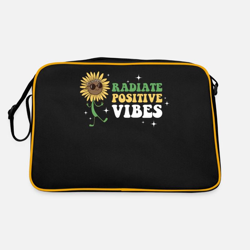 Radiate Positive Vibes Hippie Geschenk Retro Tasche