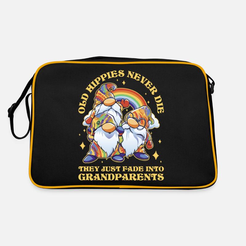 Old Hippies Never Die Hippie Geschenk Retro Tasche
