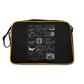 Synthétiseur Teckel Chien Synthé Analogique Musique Techno - Sac Retro - noir/or - Dos