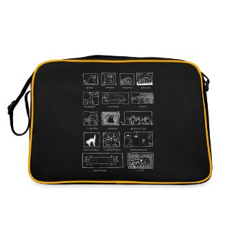 Synthétiseur Chats Synthétiseur Analogique Musicien Modulaire - Sac Retro - noir/or - Dos