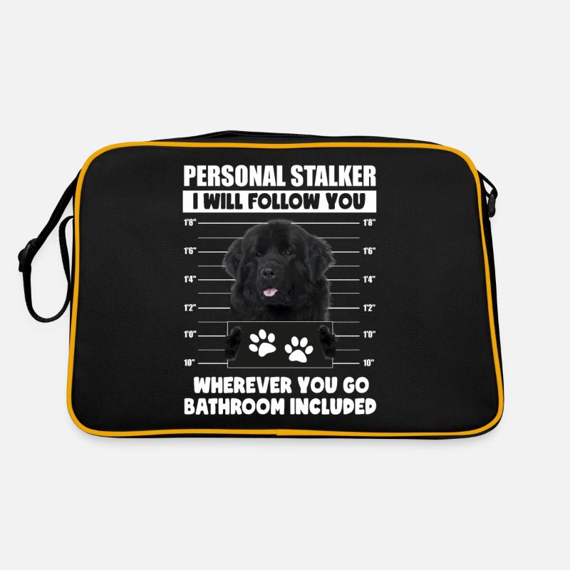 Personal Stalker Dog, Funny Flat Coated Retriever Sac Retro