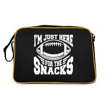 I'm Just Here For The Snacks American Football - Retro Bag - black/gold - Back
