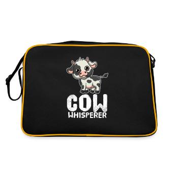 Vache Whisperer Vache Vaches Producteur laitier Agriculteur - Sac Retro - noir/or - Dos