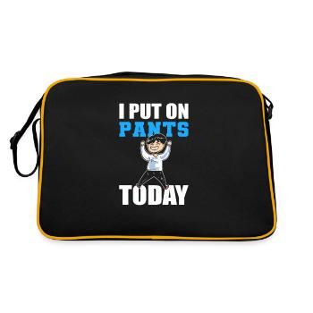 I Put On Pants Today No Pants - Retro Bag - black/gold - Back