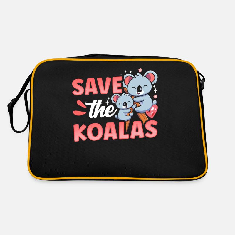 Rettet Die Koalas Süß Tier Koala Koalabär Retro Tasche