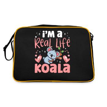 Je suis un vrai koala koala ours animal koalas doux - Sac Retro - noir/or - Dos