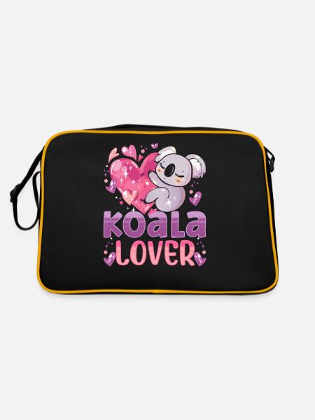 Koala Lover Koalas Koala Bear Cute Animal - Retro Bag - black/gold - Back