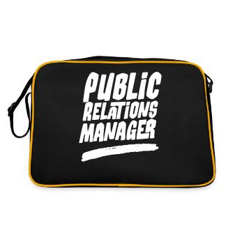 Manager for Public Relations Job PR Profession - Retro Bag - black/gold - Back