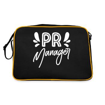 Pr Manager Job Profession Public Relations - Retro Bag - black/gold - Back