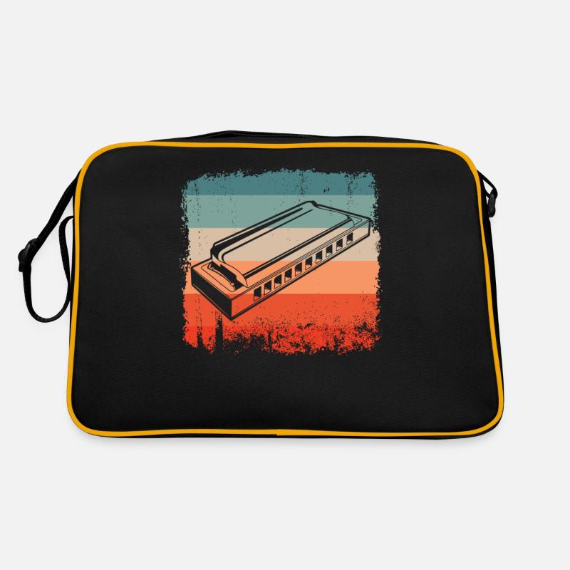 Silhouette du joueur d’harmonica rétro Sac Retro