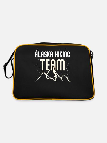 Alaska Hiking Team Hiking Hiking Hikers - Retro Bag - black/gold - Back