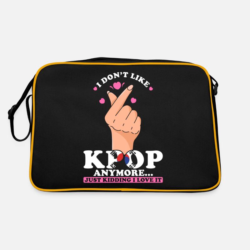 K-pop J’adore la K-pop - Sac Retro - noir/or