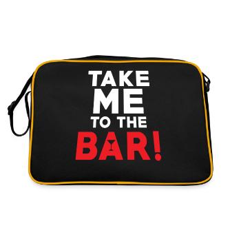 Bar-party-spruch bring me to the bar - Retro Bag - black/gold - Back