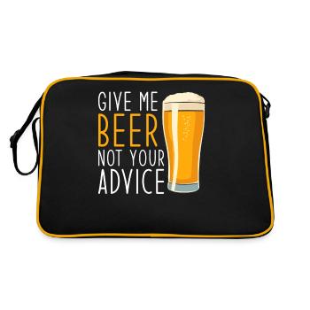 Ne me donnez pas de bière vos conseils Drôle de bière - Sac Retro - noir/or - Dos