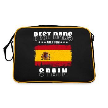 Spanischer Vater Besten Väter kommen aus Spanien - Retro Tasche - Schwarz/Gold - Hinten