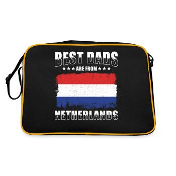 Les meilleurs pères viennent des Pays-Bas - Sac Retro - noir/or - Dos