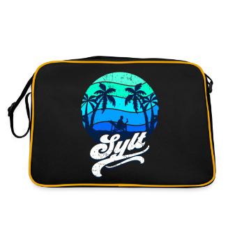 Sylt - Retro Tasche - Schwarz/Gold - Hinten