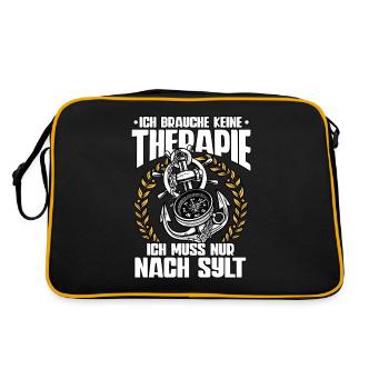 Sylt - Retro Tasche - Schwarz/Gold - Hinten