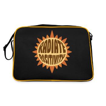 Radiate Positivity Hippie Gift - Retro Bag - black/gold - Back