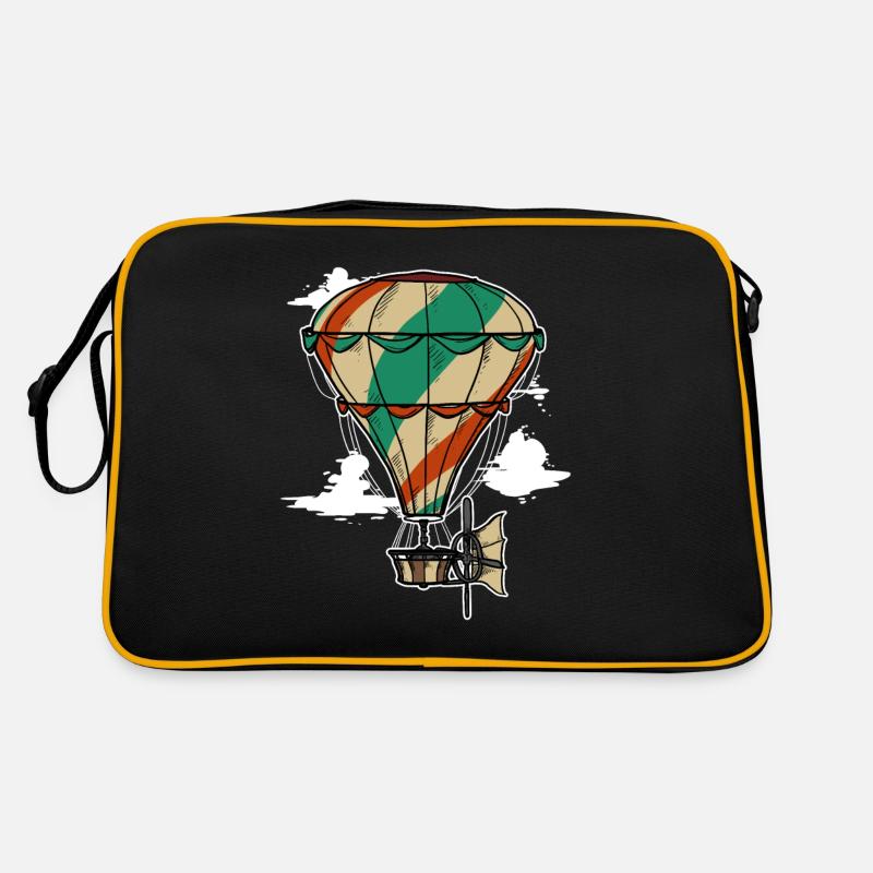 Heißluftballon Zeppelin Ballon Fliegen Pilot Retro Tasche