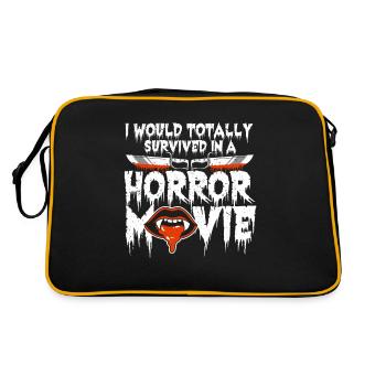 I Would Totally Survive In A Horror Movie - Retro Bag - black/gold - Back
