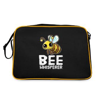 Funny Bee Lover Bee Whisperer - Retro Bag - black/gold - Back