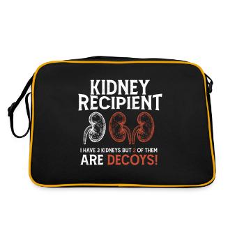 Dictons amusants donneur d’organes donneur de rein - Sac Retro - noir/or - Dos