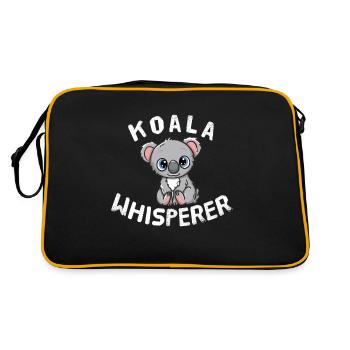 Funny Koala Lover Koala Whisperer - Retro Bag - black/gold - Back