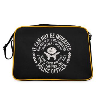 Policier disant qu’il ne peut pas être hérité et ne peut pas - Sac Retro - noir/or - Dos