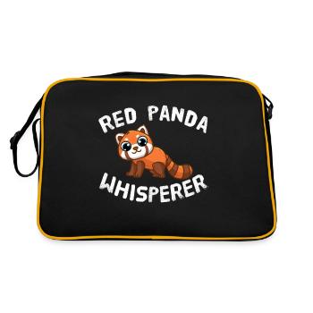 Red Panda Whisperer Petit Panda Amoureux des animaux - Sac Retro - noir/or - Dos