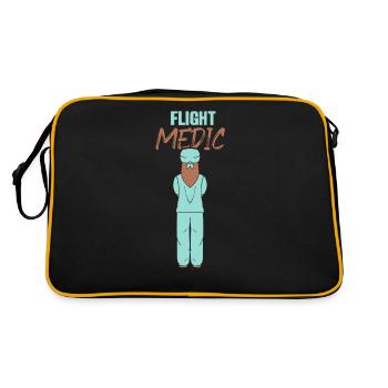 Profession de médecin de vol Médecin de vol Infirmière de vol - Sac Retro - noir/or - Dos