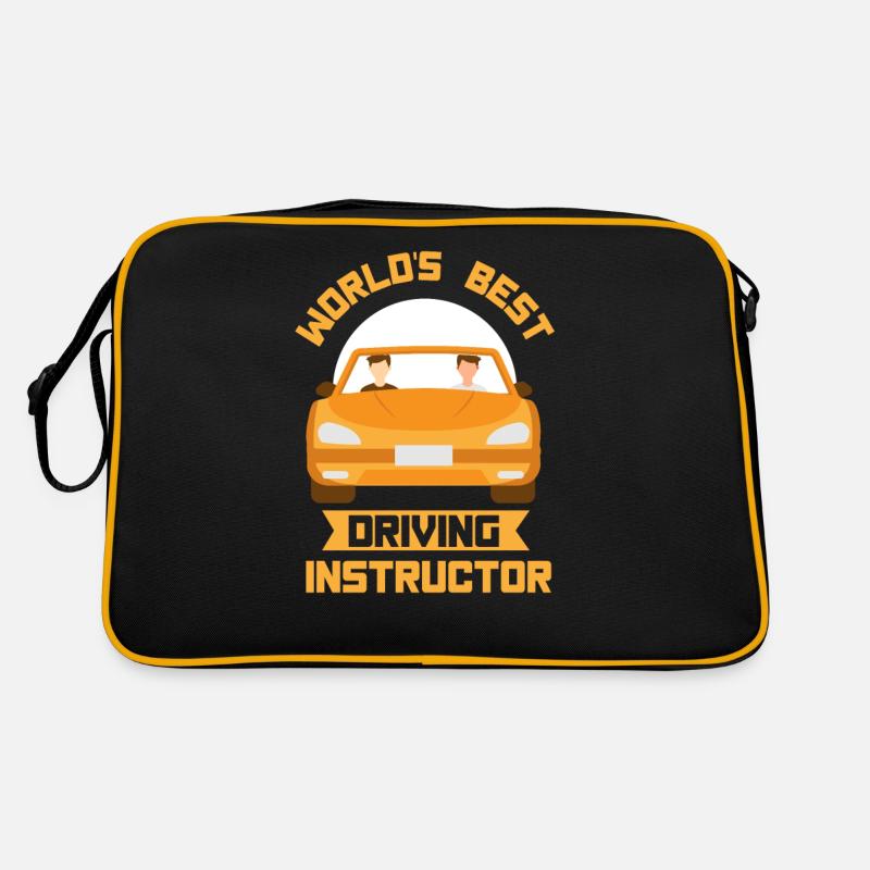 Der Beste Fahrlehrer Der Welt Beruf Fahrschule Retro Tasche